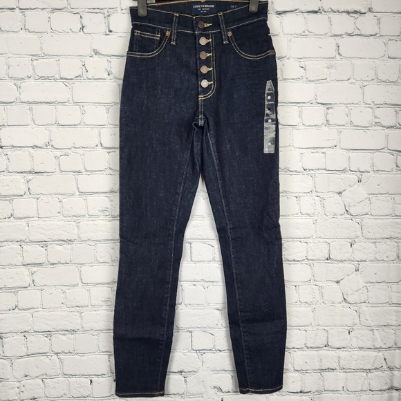 Lucky Brand Size 00 High Rise Skinny Jeans - Picture 1 of 9
